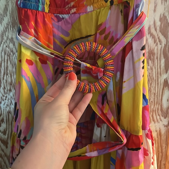 FARM RIO Neon Macaws Maxi Dress - S - Picture 6 of 9